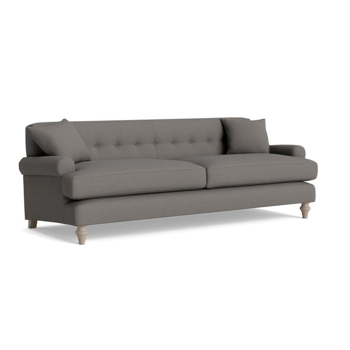 Visby Three Seater Sofa Steel Cotton Linen