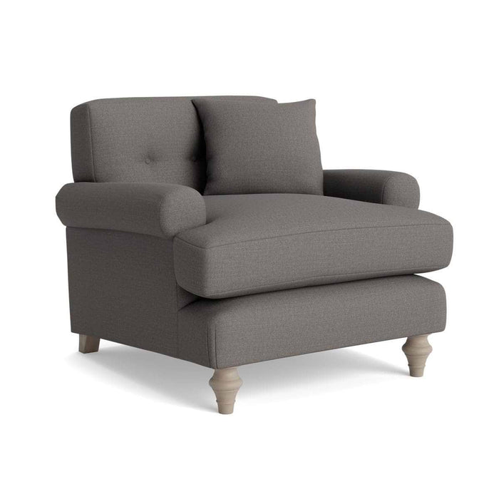 Visby Armchair â€“ Steel Cotton Linen