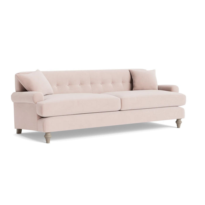 Visby Three Seater Sofa â€“ Vintage Rose Velvet