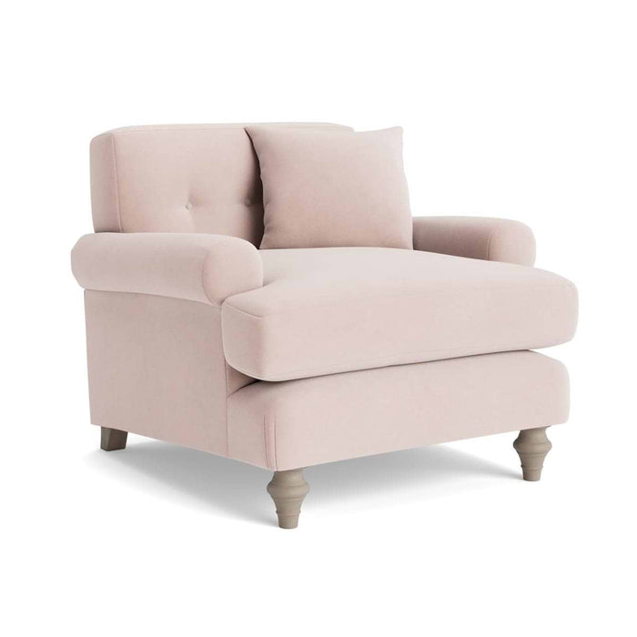 Visby Armchair â€“ Vintage Rose Velvet