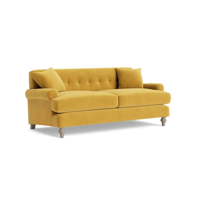 Visby Two Seater Sofa â€“ Mustard Velvet