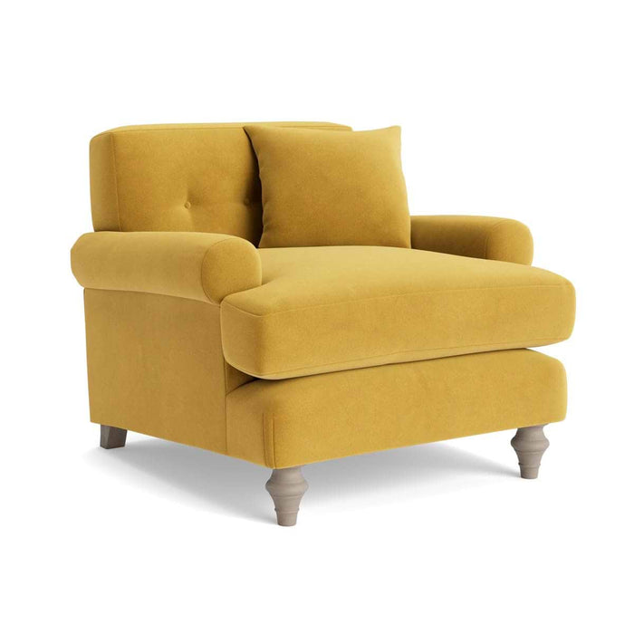 Visby Armchair Mustard Velvet