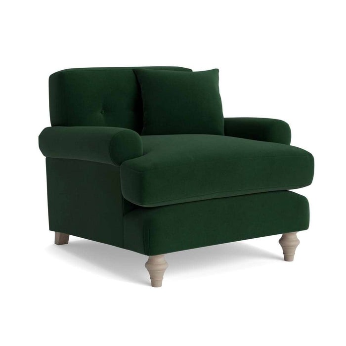 Visby Armchair â€“ Forest Green Velvet
