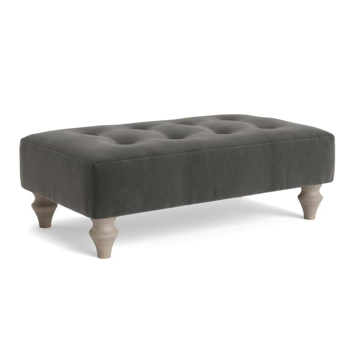 Visby Ottoman â€“ Charcoal Velvet