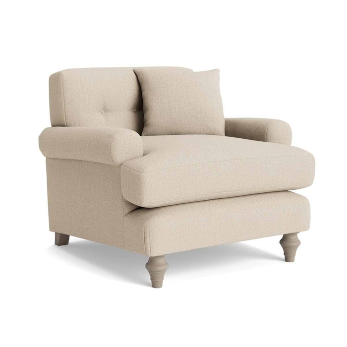 Visby Armchair â€“ Sand Herringbone
