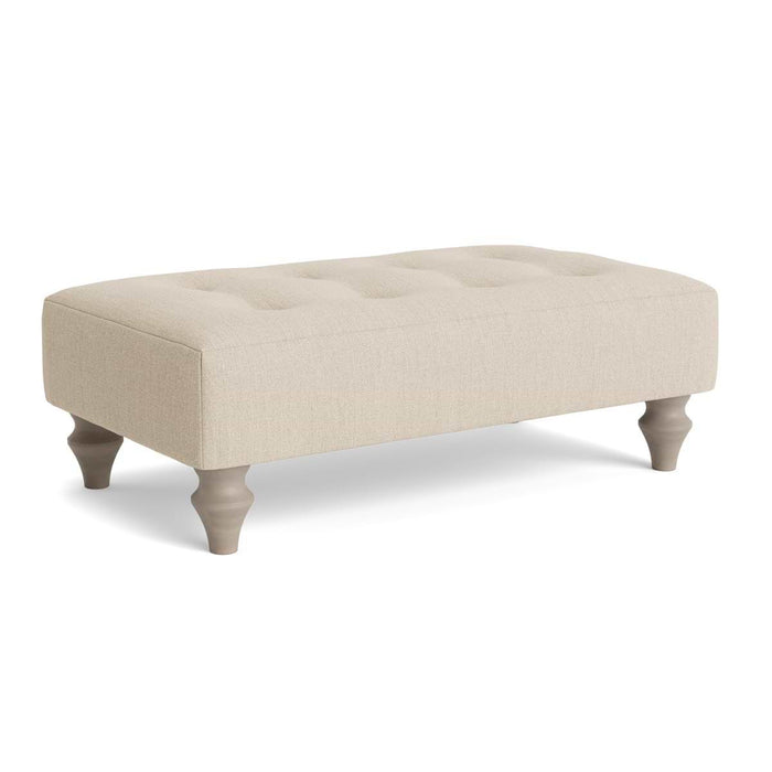 Visby Ottoman â€“ Sand Herringbone