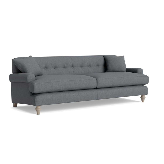 Visby Three Seater Sofa â€“ Slate Blue Herringbone