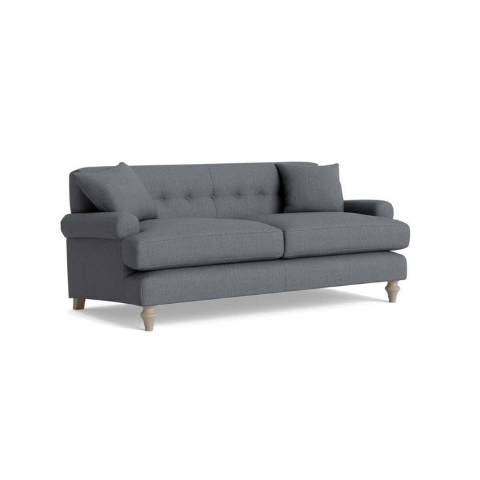 Visby Two Seater Sofa â€“ Slate Blue Herringbone