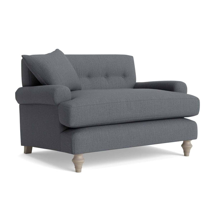 Visby Loveseat â€“ Slate Blue Herringbone