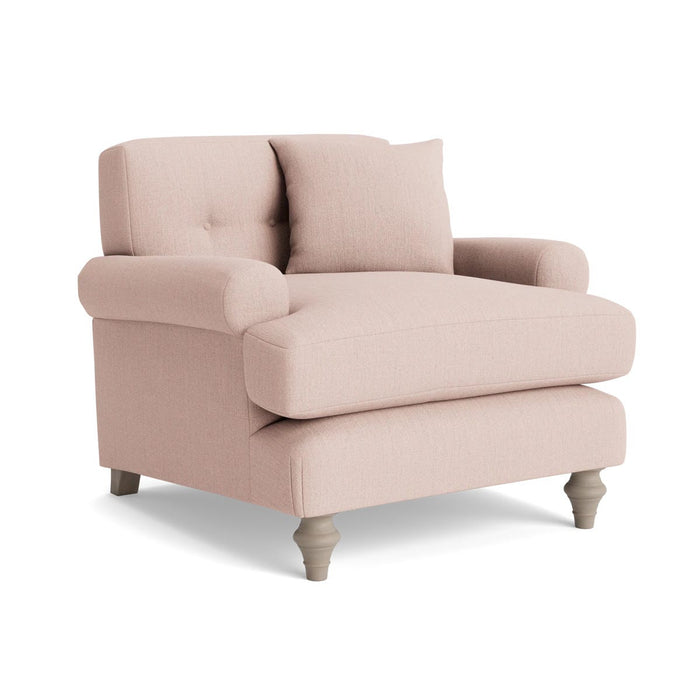 Visby Armchair â€“ Soft Blush Herringbone