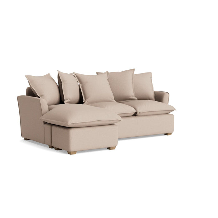Umea Chaise Left Hand Facing Sofa â€“ Taupe Cotton linen