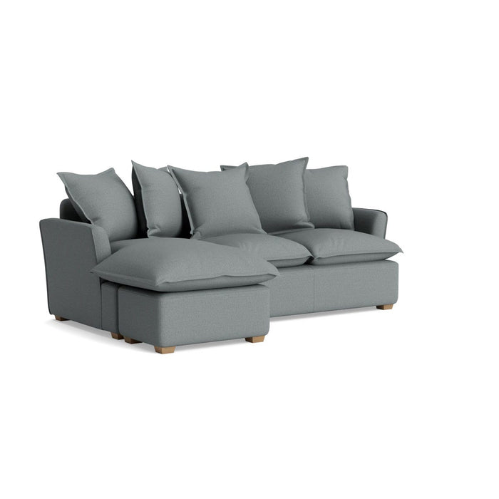 Umea Chaise Left Hand Facing Sofa â€“ Pewter Cotton Linen