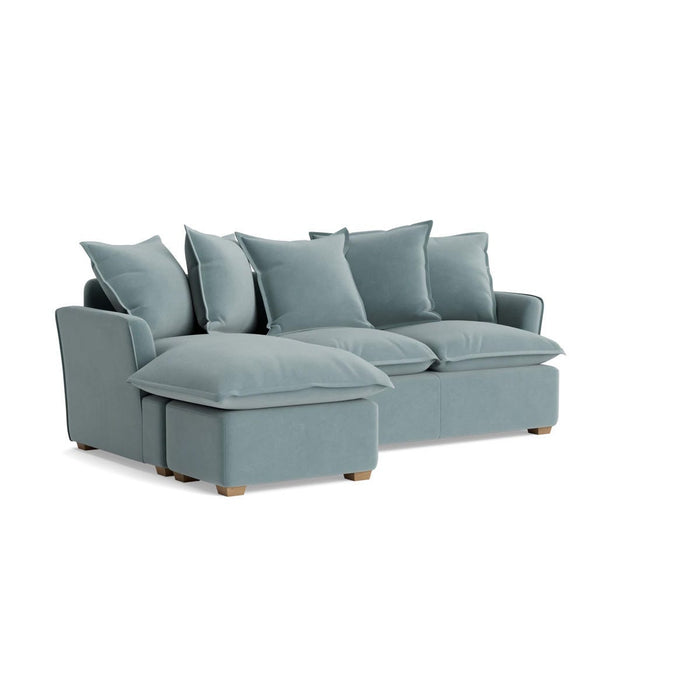 Umea Chaise Left Hand Facing Sofa â€“ Mineral Velvet