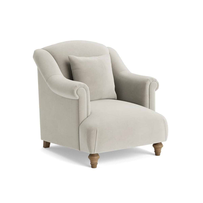 Artes Armchair Silver Velvet