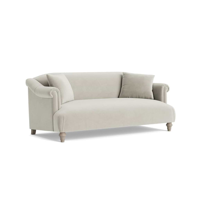 Artes Two Seater Sofa Silver Velvet