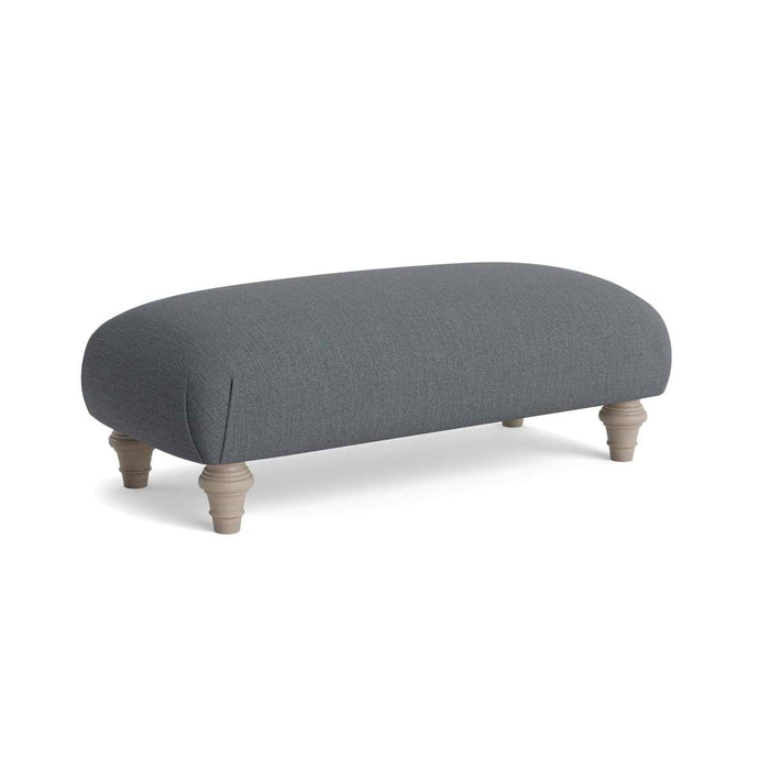 Artes Ottoman â€“ Slate Blue Herringbone