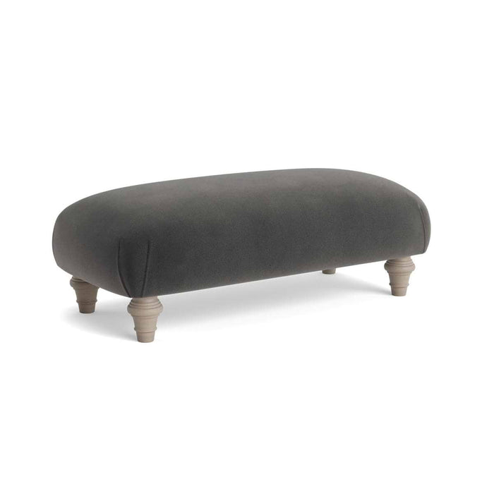 Artes Ottoman â€“ Charcoal Velvet
