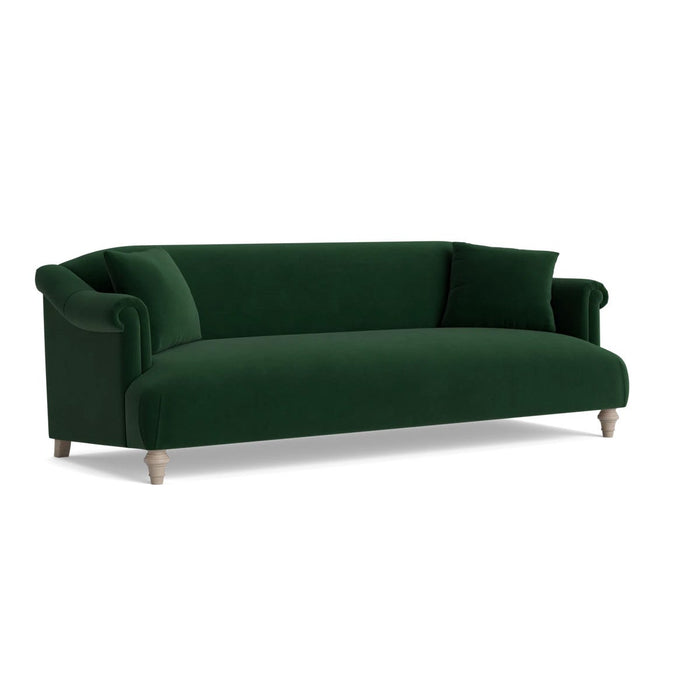 Artes Three Seater Sofa â€“ Forest Green Velvet