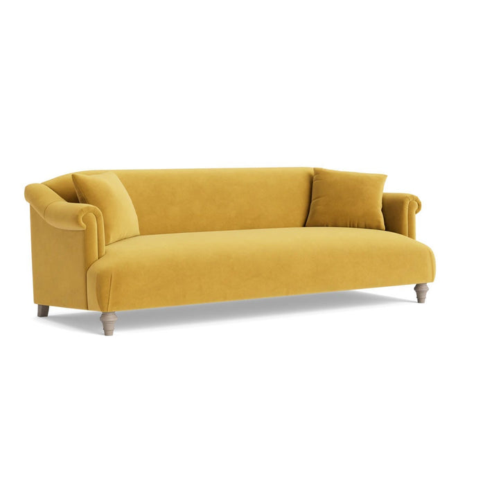 Artes Three Seater Sofa Mustard Velvet
