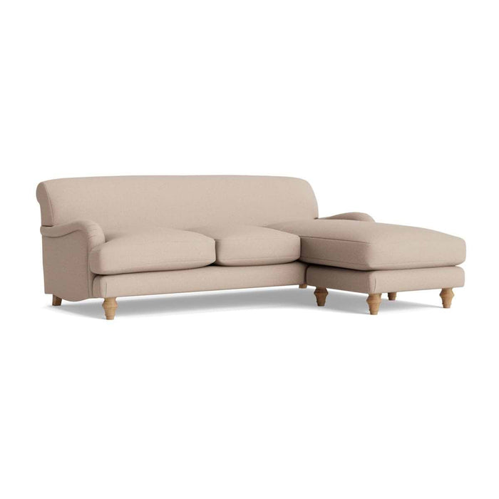 Reine Chaise Right Hand Facing Sofa â€“ Taupe Cotton linen