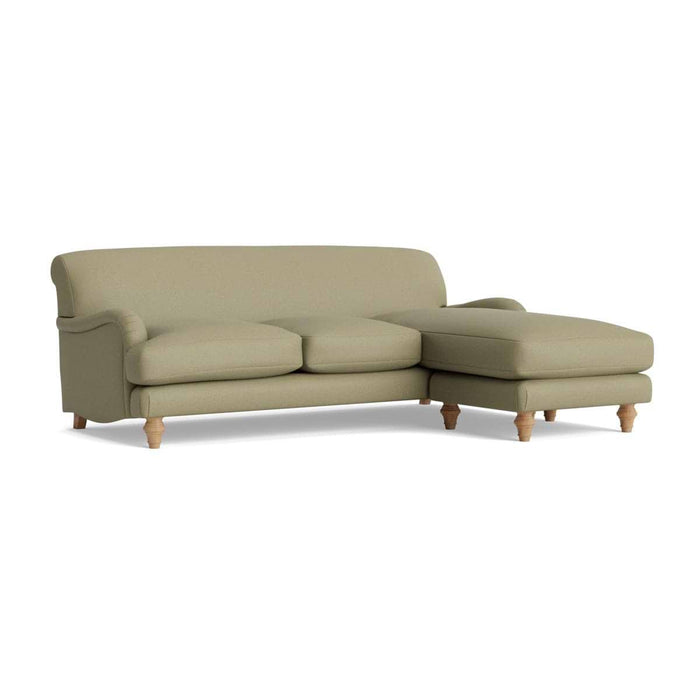 Reine Chaise Right Hand Facing Sofa â€“ Vintage Olive Cotton Linen