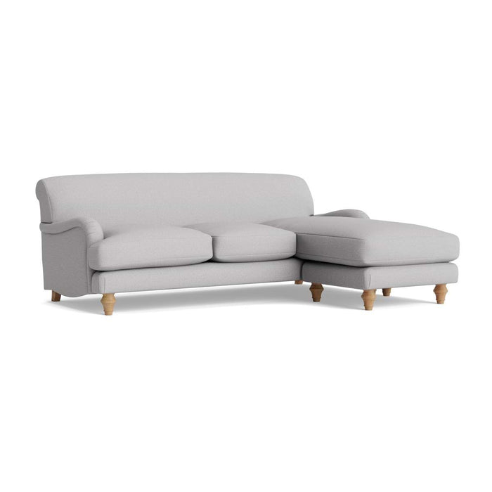 Reine Chaise Right Hand Facing Sofa â€“ Smoke Cotton Linen