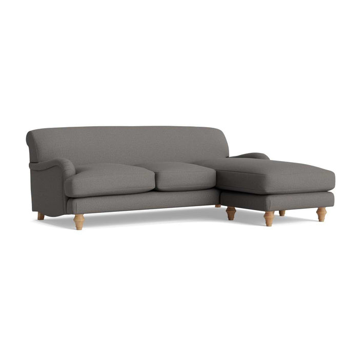 Reine Chaise Right Hand Facing Sofa Steel Cotton Linen