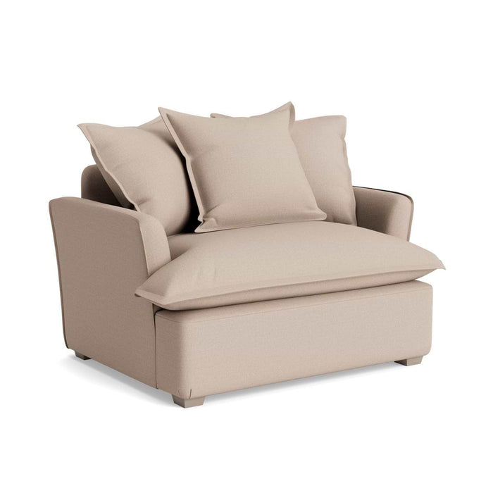 Umea Love Seat Taupe Cotton linen