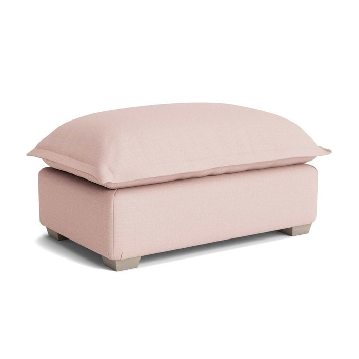 Umea Ottoman â€“ Soft Rose Cotton Linen