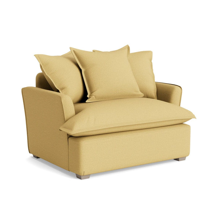 Umea Love Seat Ã¢â‚¬â€œ Ochre Cotton Linen