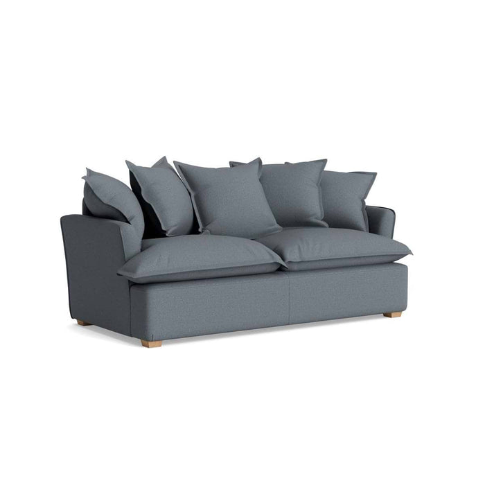 Umea Two Seater Sofa - Pebble Blue Cotton Linen