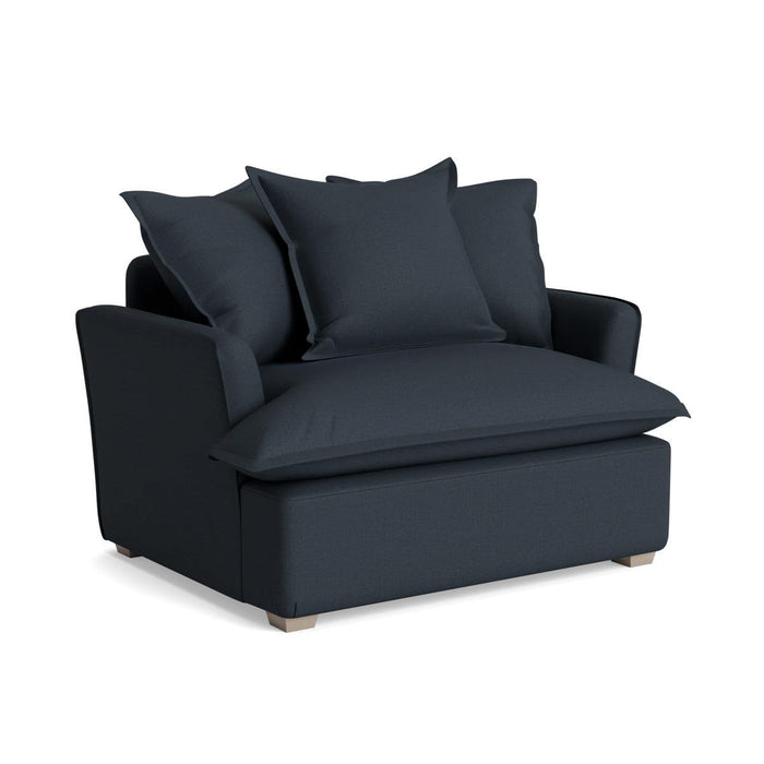 Umea Love Seat - Nordic Blue Cotton Linen