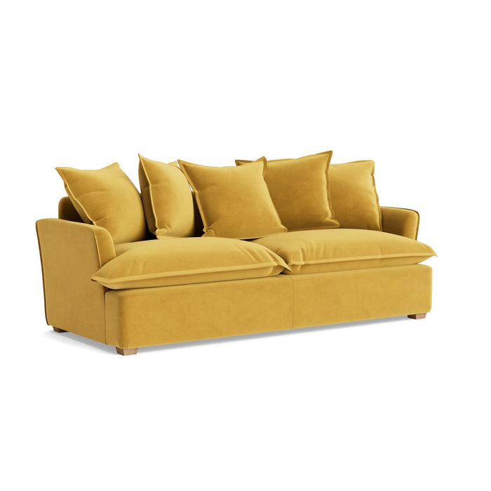 Umea Three Seater Sofa â€“ Mustard Velvet