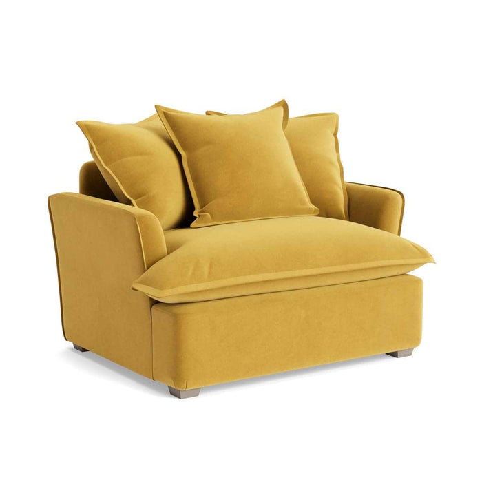 Umea Love Seat Ã¢â‚¬â€œ Mustard Velvet