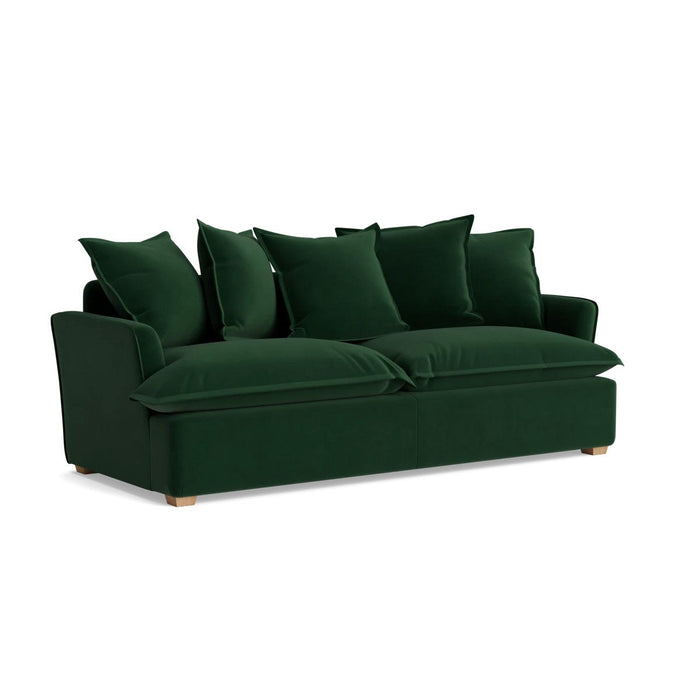Umea Three Seater Sofa Forest Green Velvet