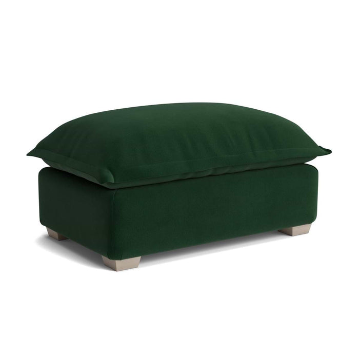 Umea Ottoman â€“ Forest Green Velvet