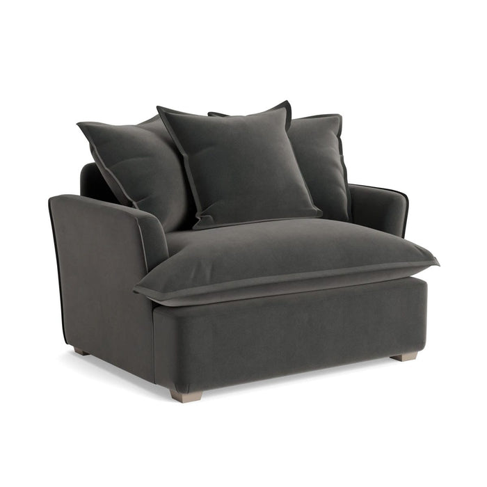 Umea Love Seat Ã¢â‚¬â€œ Charcoal Velvet