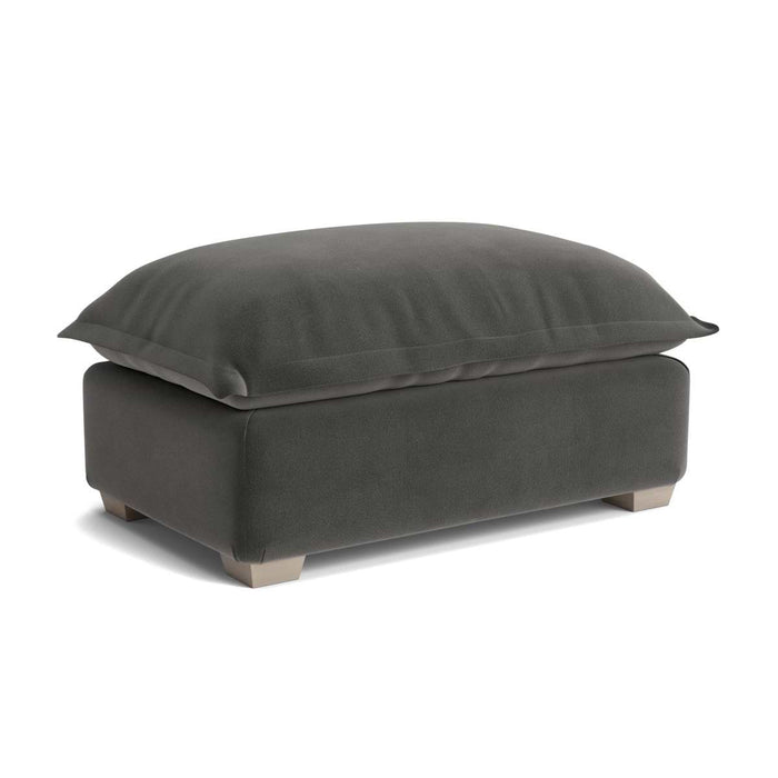 Umea Ottoman â€“ Charcoal Velvet