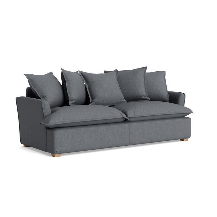 Umea Three Seater Sofa â€“ Slate Blue Herringbone