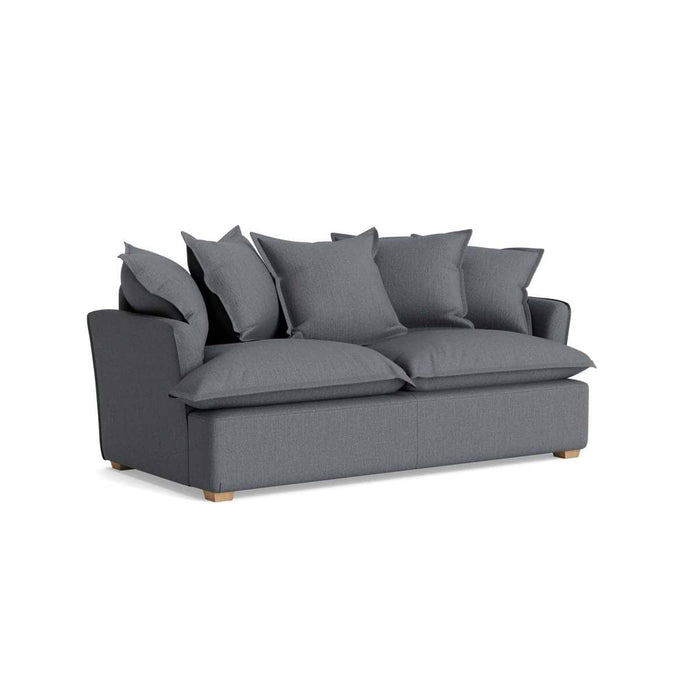 Umea Two Seater Sofa â€“ Slate Blue Herringbone