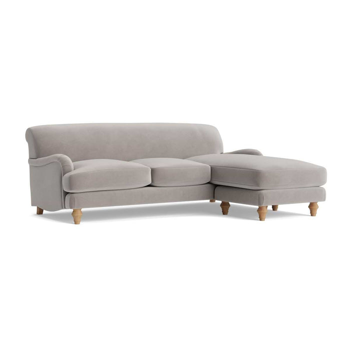 Reine Chaise Right Hand Facing Sofa â€“ Dove Velvet