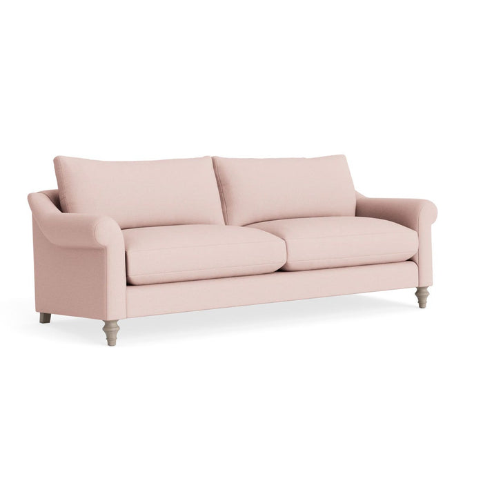 Kalmar Three Seater Sofa Ã¢â‚¬â€œ Soft Rose Cotton Linen