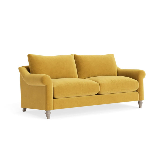 Kalmar Two Seater Sofa Ã¢â‚¬â€œ Mustard Velvet