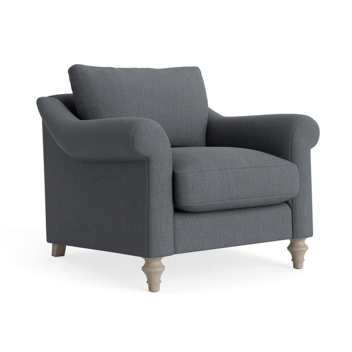 Kalmar Armchair Ã¢â‚¬â€œ Slate Blue Herringbone