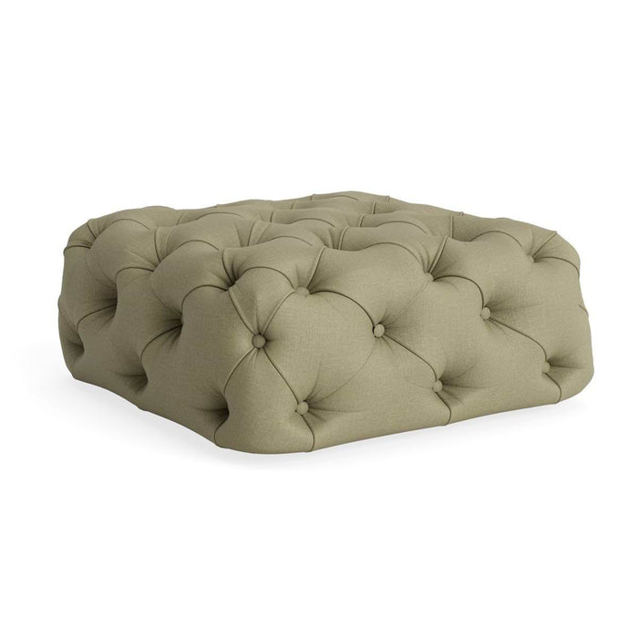 Sarnia Ottoman Vintage Olive Cotton Linen