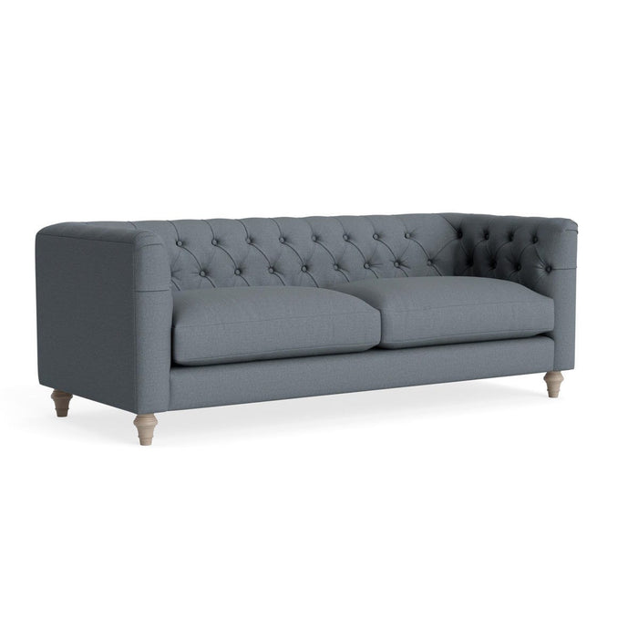 Sarnia Three Seater Sofa Pebble Blue Cotton Linen