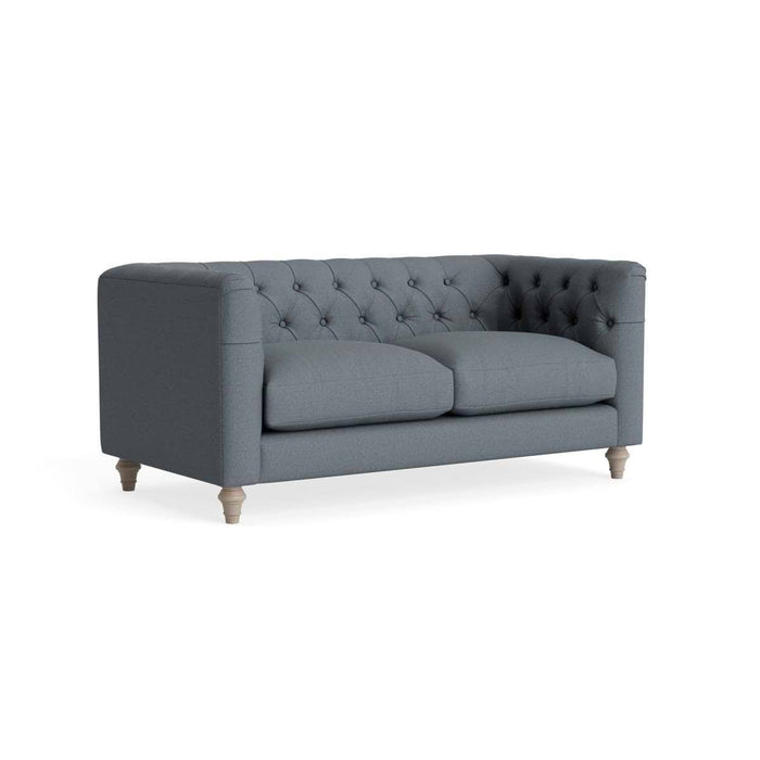 Sarnia Two Seater Sofa â€“ Pebble Blue Cotton Linen