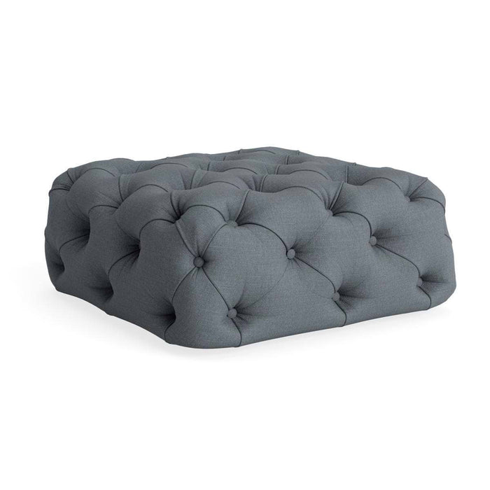 Sarnia Ottoman Pebble Blue Cotton Linen
