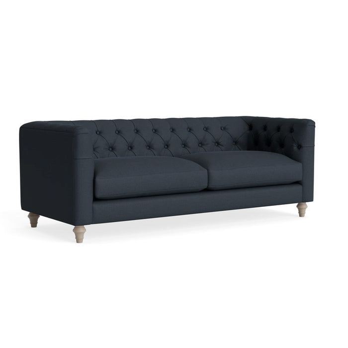 Sarnia Three Seater Sofa â€“ Nordic Blue Cotton Linen