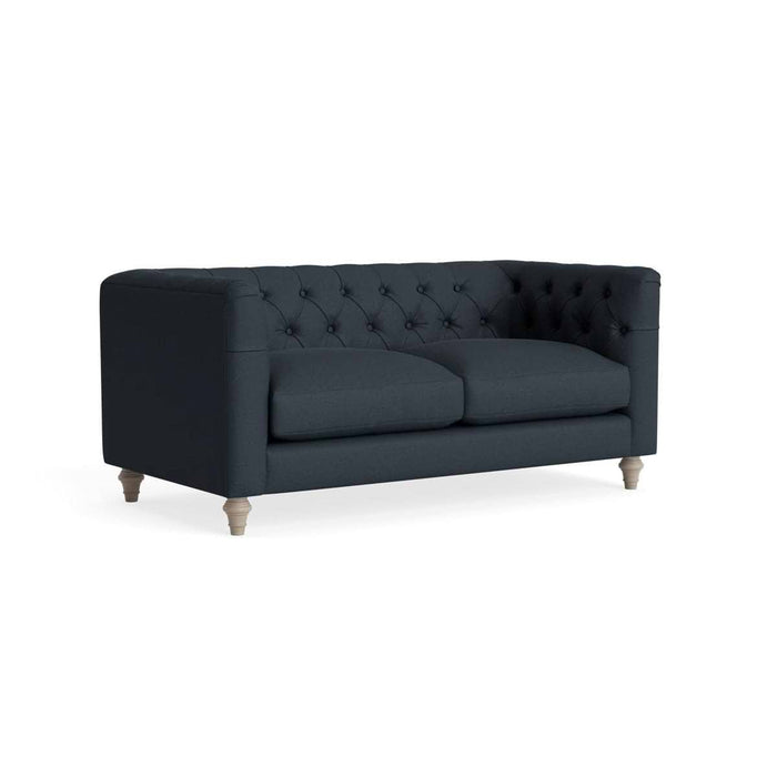 Sarnia Two Seater Sofa â€“ Nordic Blue Cotton Linen